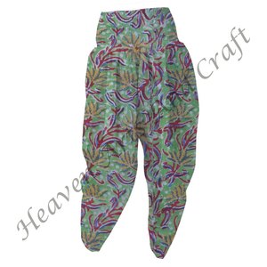 Main Bloc Floral Imprimé Pur Coton Femmes Beau Patiala Pantalon Confort Fit Femmes Usage Quotidien Confortable Vêtements De Nuit Pyjama - Product Image 6