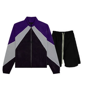 High Quality Customization Windbreaker <b>T</b>-<b>Shirt</b> Outfit Luxury Custom Men's Summer Two-Piece <b>Set</b> Windbreaker Tracksuit with <b>Shorts</b> - Product Image 6