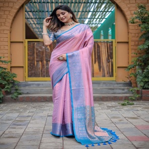 Latest Designer Kanjivaram Silk Zari Weaving Border Saree by FabZone - Product Image 3