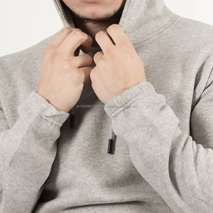 ชุดวอร์มผู้ชาย เสื้อฮู้ดและกางเกงขายาว สำหรับออกกำลังกาย วิ่งจ๊อกกิ้ง ชุดกีฬาสองชิ้น รับผลิตแบบ OEM ระบายอากาศได้ดี - Product Image 6