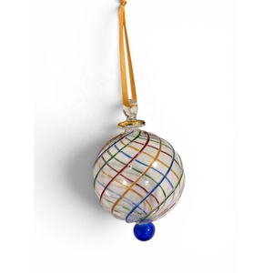 Boule de Noël personnalisée peinte à la main en or pour bébé - Ornement en verre avec nom personnalisé - Vente en gros - Product Image 1