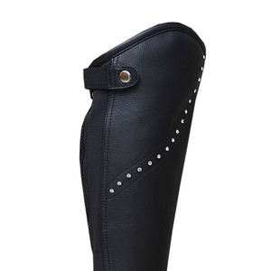 Demi-gambettes en cuir léger taille haute longueur genou - Imperméables, respirantes, personnalisables (logo/couleurs), unisexe, vente en gros disponible - Product Image 3