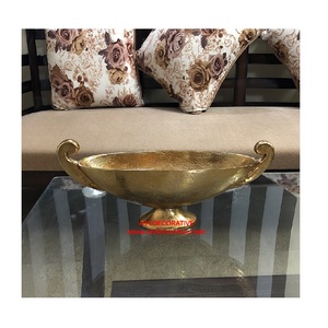 Bol décoratif en aluminium argenté, centre de table au design moderne Offre Spéciale grand bol décoratif pour la maison pour servir des Fruits et des salades - Product Image 6