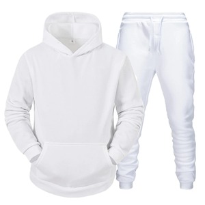 Ensemble de survêtement sportif pour homme, style hip-hop, 2 pièces, motif uni, fermeture éclair, pour le printemps et l'hiver - Product Image 3