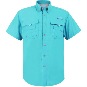 Camisa de Pesca Personalizada Unisex, Transpirable, de Secado Rápido, Talla Grande, de Poliéster y Elastano, Manga Corta, con Botones y Espalda Ventilada - Product Image 5