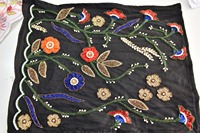 Tissu brodé à la main, Inde, pour la confection de robes, coton perlé, accessoires pour filles, techniques de tissage et de tricot, fournisseur indien