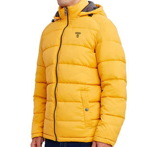 Factory Winter New Arrival Hooded Long Sleeve Canvas Puffer Men's Jacket High Street Customized Logo Printed Waterproof - Product Image 3