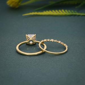 Anillo de Compromiso de Diamante Cultivado en Laboratorio con Corte Asscher, Certificado IGI, VVS, de Alta Gama, con Oro de 14k, Joyería Fina para Mujer, Regalos - Product Image 6