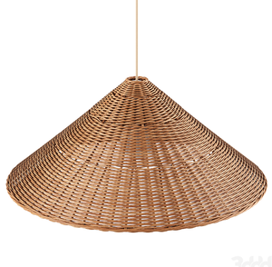Ensemble de trois abat-jour en rotin faits à la main, écologiques, en osier et en bambou, luminaire suspendu pour plafond, décoration d'intérieur, style moderne - Product Image 5