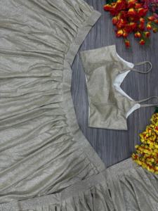 La más hermosa última fiesta de desgaste Lehenga con pesado Cancan y lona con cubierta interior - Product Image 3