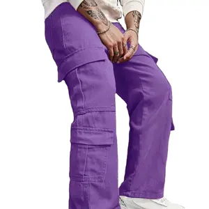 Gli uomini Cargo sei tasche pantaloni all'ingrosso di alta qualità ampia moda/tinta tinta tinta tinta tinta il proprio Cargo Pocket Pant per gli uomini