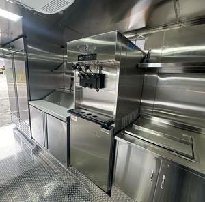 Camions de restauration mobiles haut de gamme entièrement équipés, remorques de cuisine en acier inoxydable, caractéristiques résistantes à la rouille pour la vente de collations, camions de restauration - Product Image 3