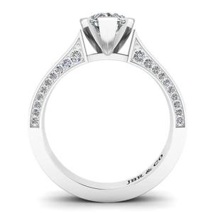 Elegante anillo de compromiso solitario de plata 925 chapado en oro con diamante en forma de corazón para mujer moda fina a precio mayorista - Product Image 3