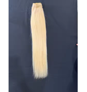 Extensions de trame droites de cheveux naturels bruts Construction de trame à la machine pour une installation facile Idéal pour la fabrication de perruques à coudre - Product Image 3