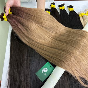 Venta al por mayor 100% Natural Virgen colores cabello humano de alta calidad a granel extensiones de cabello humano - Product Image 2