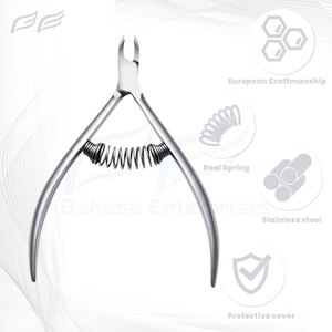 Cortauñas de Acero Inoxidable Premium, Cortador de Piel Muerta, Pinza para Cutículas con Resorte Inteligente de Marca Privada por Bahasa Pro - Product Image 4
