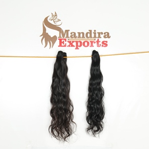 Extensions de cheveux naturels indiens vierges de qualité supérieure pour femme, cuticules alignées, cheveux de temple, ondulés naturels, non traités chimiquement, 100% cheveux humains - Product Image 4