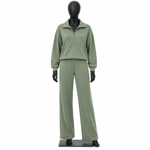 Conjunto Deportivo PASUXI para Mujer, Estampado Otoñal, Cintura Alta, Pantalones Anchos, Traje de 2 Piezas, Ecológico, Elástico en 4 Direcciones - Product Image 1