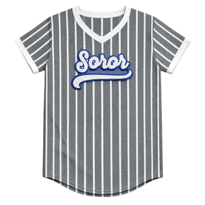 Steel Grey 08 Zeta Phi Beta Soror Pullover Baseball Jersey 1920 Founders Inspired Greek Sorority Finer Womanhood Premium <b>Apparel</b> - Product Image 3