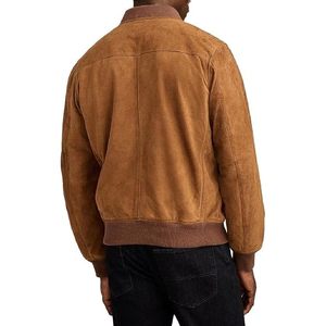 <b>Mens</b> <b>Suede</b> Bomber <b>Jacket</b> - Product Image 2