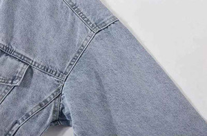 Vestes en jean 100% coton personnalisées 2024 pour hommes, style décontracté, couleur unie, avec poche, vêtements pour hommes de haute qualité, style printemps - Product Image 5