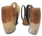 Tasse de corne à boire Viking polie naturelle fabriquée à la main tasse à café et bière Stein pour boissons chaudes - Product Image 2