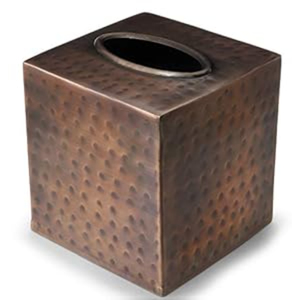 Vaisselle vintage Porte-mouchoirs de rangement Luxueuse boîte à mouchoirs carrée en métal Accent floral Design moderne pour l'hôtel et le restaurant - Product Image 6