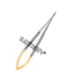 Portaagujas Castroviejo de Punta Recta de 14 cm, Instrumentos Quirúrgicos de Acero Inoxidable, Fabricados para Cirugía Dental - Product Image 6