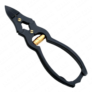 Pince à ongles professionnelle en acier inoxydable noir, robuste, pour podologie, chiropodie, pédicure, avec logo personnalisé OEM - Product Image 2