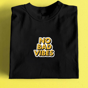 การออกแบบผ้าเจอร์ซีย์พร้อมลวดลาย "No Bad Vibes" - Product Image 1