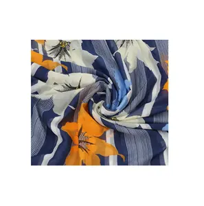 And Cotton Women Scarf MADE in ITALY with Flower and STRIPES MOTIF Handmade Fashionable Silk Luxury Adult Spring Paolo Da Ponte