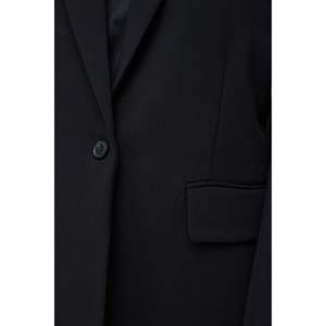 Chaqueta Blazer Informal de Cuello Redondo y Corte Holgado, 100% Poliéster, para Uso Diario - Product Image 4