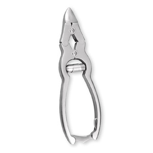 Lame incurvée poussoir à cuticules matériau en acier coupe-ongles incarnés avec poignée imprimée pour orteils soin des ongles ressort baril 116 - Product Image 1