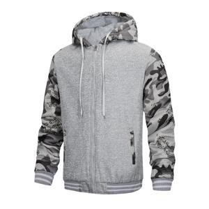 Mezcla de algodón/poliéster Hombres Casual Invierno Patrón sólido Fleece Transpirable Sudaderas con capucha Frente Impresión digital Sudaderas OEM - Product Image 3