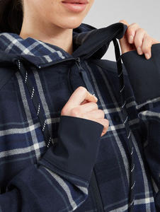 Venta al por mayor de alta calidad comodidad 100% algodón polar Vintage dibujos animados bordado Color liso media cremallera mujeres sudaderas con capucha - Product Image 4