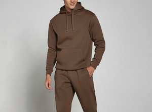 Traje de Jogger de algodón 100% sólido con capucha de moda para hombres y mujeres | Chándal con logotipo personalizado | Ropa de invierno informal - Product Image 3