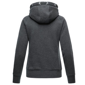 Femmes plaine solide Patchwork à capuche pull coton polaire à capuche doux décontracté sweat à capuche haut à manches longues veste pull - Product Image 3