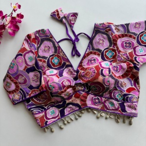 Nuevo bordado pesado con hermosa blusa de fiesta de lujo con estampado de posición para mujer - Product Image 5