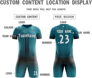Conjunto de uniforme de fútbol para hombres y mujeres, pantalones cortos de Jersey personalizados con número de nombre, servicio OEM disponible para chándal de equipo - Product Image 4