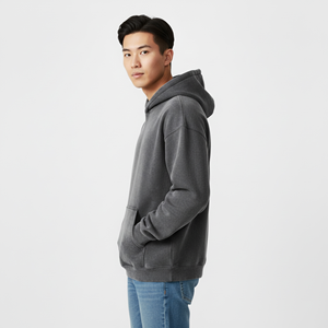 Nouveaux sweats à capuche en molleton brodés délavés à l'acide pour hommes, tendance, décontractés, grande taille, surdimensionnés, lourds - Product Image 2