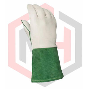 ถุงมือหนังแท้แบบแยกชิ้น ทนทาน พร้อมปลอกข้อมือแบบถัก ป้องกันไฟฟ้าสถิต ทนต่อการฉีกขาด ขนาด 16 นิ้ว หนา 7 ออนซ์ - Product Image 3