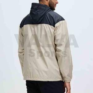 VALVA SPORTS Veste de pluie imperméable à capuche noire et verte avec fermeture éclair pour homme pour l'hiver High Street Style Plus Size - Product Image 4