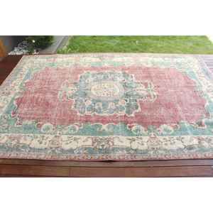 0.5x9.8 ft Turkish Rug, <b>Runner</b> Vintage Rug, <b>Red</b> Striped Rug - Product Image 3