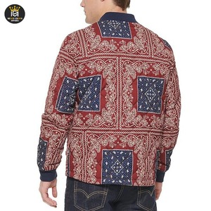 แจ็กเก็ตบอมเบอร์สำหรับผู้ชายแจ็กเก็ตผ้าขนสัตว์หลากสีสำหรับฤดูหนาว - Product Image 2