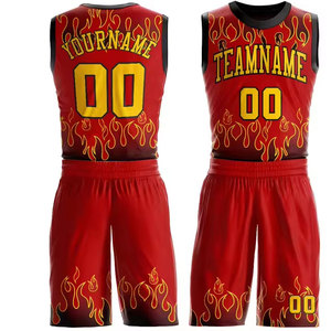 Conjunto de pantalones cortos de camiseta de baloncesto por sublimación personalizada al por mayor, diseña tu propia ropa de baloncesto con conjuntos de uniformes con logotipo - Product Image 2