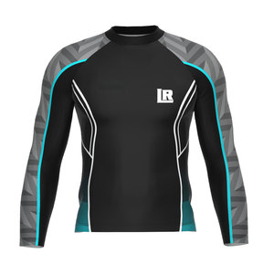 Protector de erupción de manga larga de tamaño personalizado para hombres Compresión cómoda Fitness BJJ MMA Gear 'Rush Guard' - Product Image 1