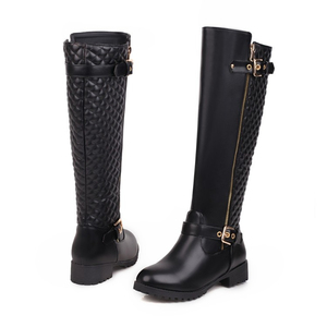 Botas de Lluvia de Goma para Mujer, Estilo Montar a Caballo, Altura hasta la Rodilla, Populares y a la Moda - Product Image 2