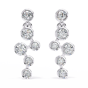 Boucles d'oreilles en or 18 carats avec diamants de laboratoire pour femmes, taille brillant, pour fiançailles et mariage, bijoux fins, certifiées IGI, luxe, premium, élégantes - Product Image 4