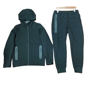 Custom Logo Oversized Streetwear <b>Tracksuits</b> Mens Breathable 100% Cotton <b>Velour</b> Sporty Hoodie and Sweatshirt Set - Product Image 4