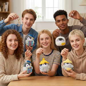 Aika - Mini Pingüino <span class=keywords><strong>de</strong></span> Peluche <span class=keywords><strong>de</strong></span> Moda, Juguete <span class=keywords><strong>de</strong></span> Peluche, Llavero, Accesorio para Bolsa - Product Image 1